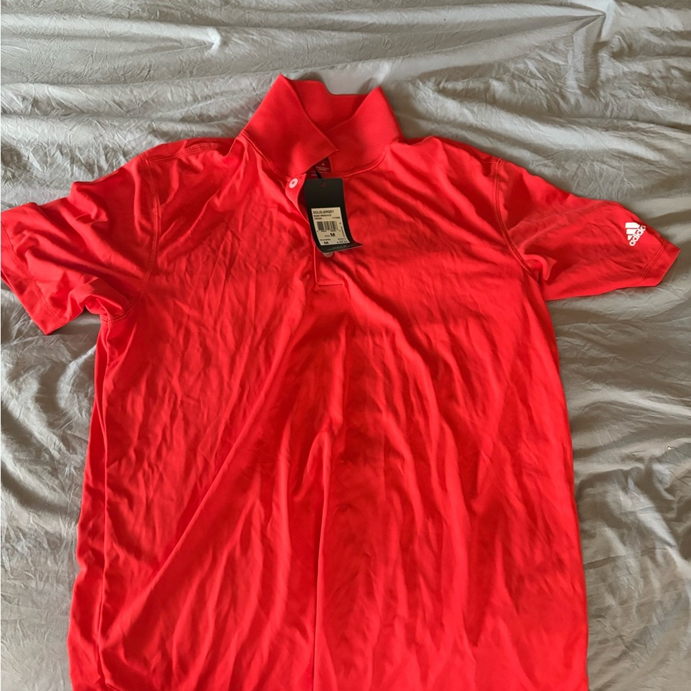 Adidas Men's Vibrant Red Polo